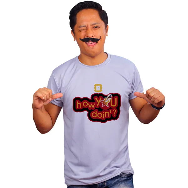 Grey_Friends_Joye_How_You_Doin_Red_And_Yellow_Typo_Quick-Dri_T-Shirt_For_Men
