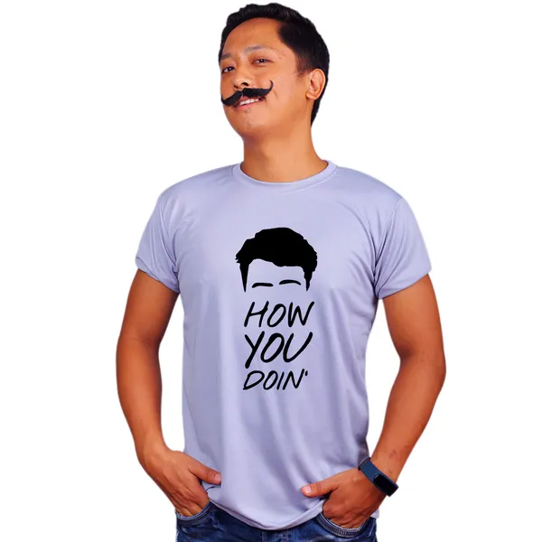 Grey_Friends_Joye_How_You_Doin_160_GSM_Quick-Dri_T-Shirt_For_Men