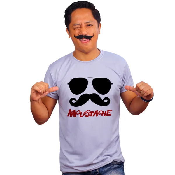 Grey_Avaiator_Moustache_160_GSM_Quick-Dri_T-Shirt_For_Men