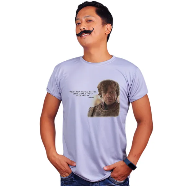 Grey_Game_Of_Thrones_Tyrion_Hard_Truth_Quote_160_GSM_Quick-Dri_T-Shirt_For_Men