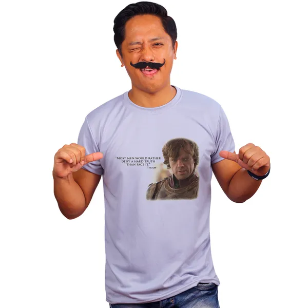 Grey_Game_Of_Thrones_Tyrion_Hard_Truth_Quote_160_GSM_Quick-Dri_T-Shirt_For_Men