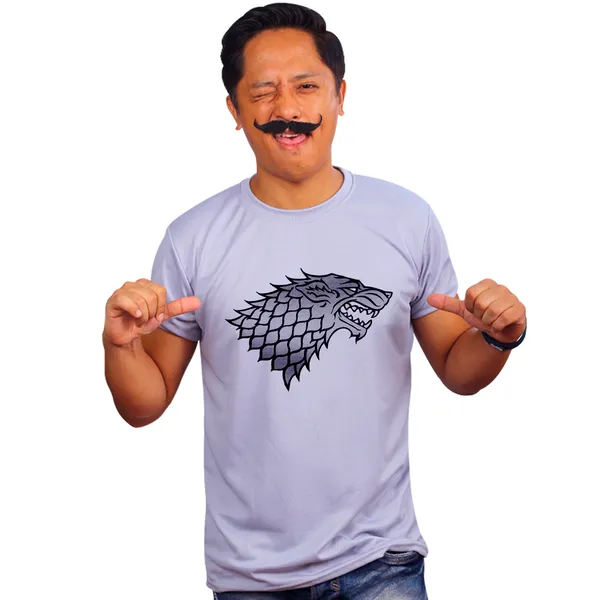 Grey_Game_Of_Thrones_Wolf_Stark_Segial_Flag_Upside_Down_160_GSM_Quick-Dri_T-Shirt_For_Men
