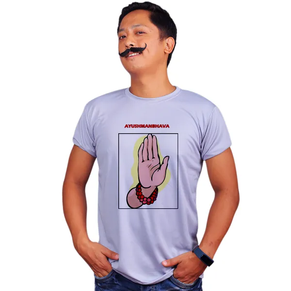 Grey_Ayushmanbhava_Quick-Dri_T-Shirt_For_Men