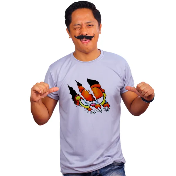 Grey_Garfield_Scratches_Quick-Dri_T-Shirt_For_Men