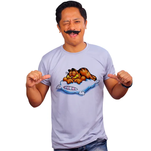 Grey_Garfield_Sleep_Ahead_160_GSM_Quick-Dri_T-Shirt_For_Men