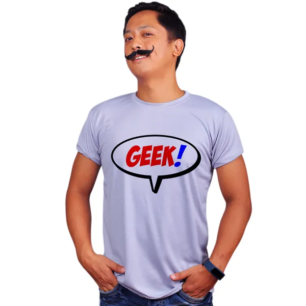 Grey_Geek_Bubble_Red_And_Blue_Quick-Dri_T-Shirt_For_Men