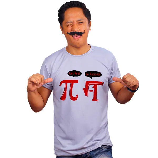 Grey_Get_Real_Be_Rational_Quick-Dri_T-Shirt_For_Men