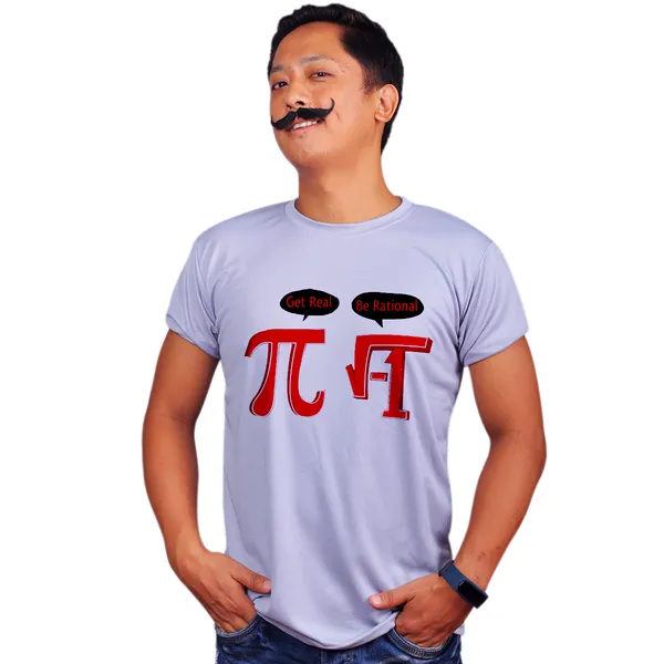 Grey_Get_Real_Be_Rational_Quick-Dri_T-Shirt_For_Men