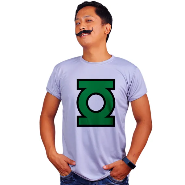Grey_Green_Lantern_Logo_Quick-Dri_T-Shirt_For_Men