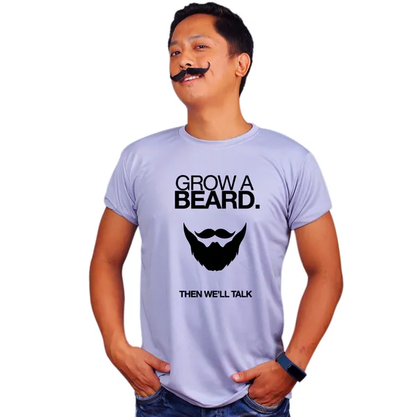 Grey_Grow_A_Beard_Quick-Dri_T-Shirt_For_Men