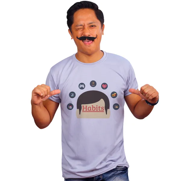 Grey_Habits_Of_Men_Quick-Dri_T-Shirt_For_Men
