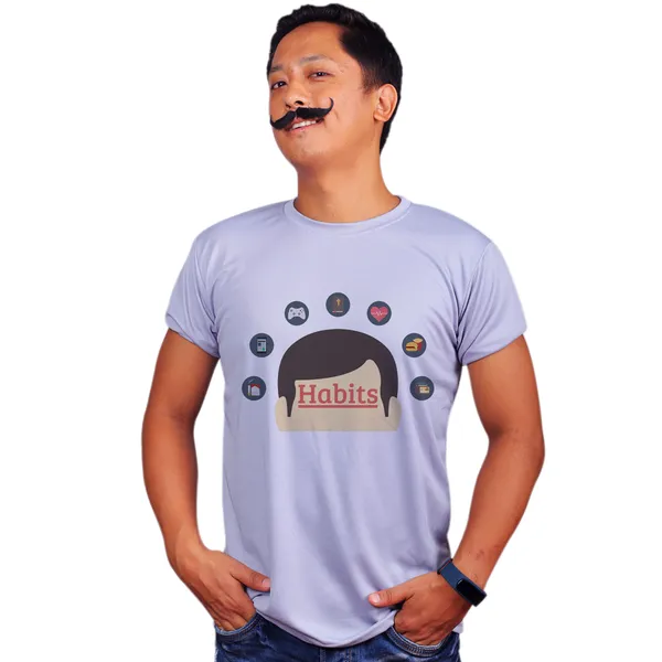 Grey_Habits_Of_Men_Quick-Dri_T-Shirt_For_Men
