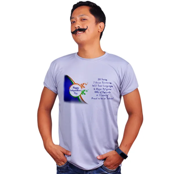 Grey_Happy_Independence_Day_160_GSM_Quick-Dri_T-Shirt_For_Men
