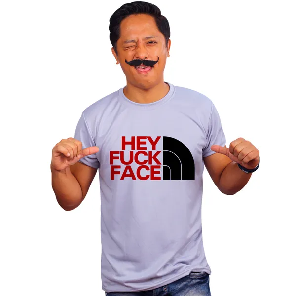 Grey_Hey_F_Face_Quick-Dri_T-Shirt_For_Men