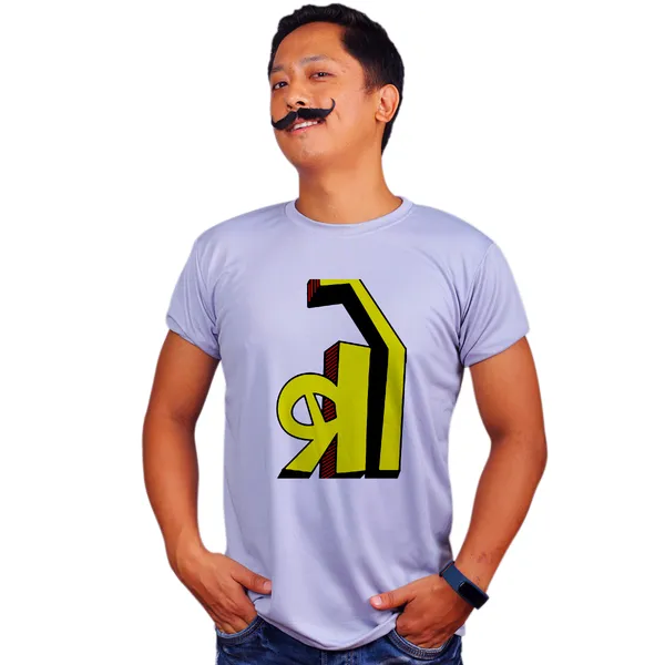 Grey_Hindi_Bro_160_GSM_Quick-Dri_T-Shirt_For_Men