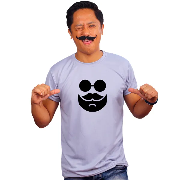 Grey_Hipster_Beard_Quick-Dri_T-Shirt_For_Men