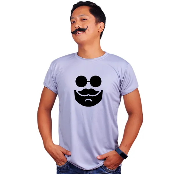 Grey_Hipster_Beard_Quick-Dri_T-Shirt_For_Men