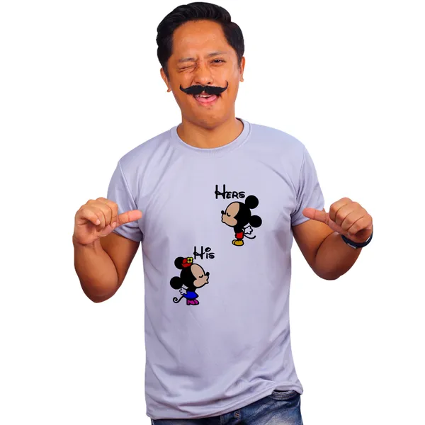 Grey_His_And_Hers_Quick-Dri_T-Shirt_For_Men