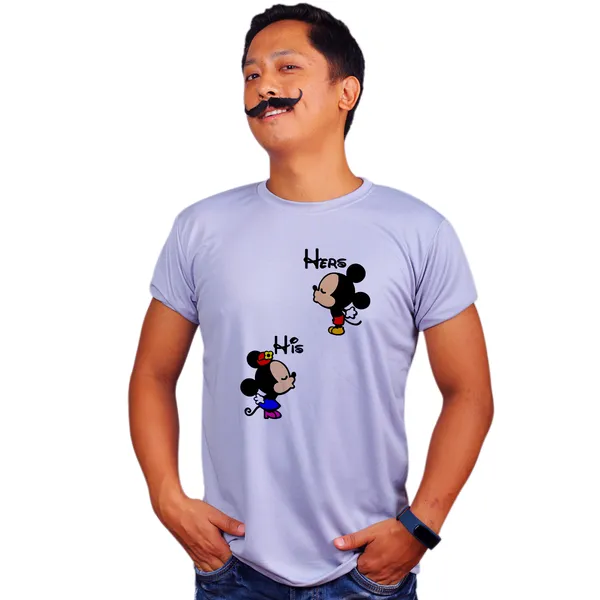 Grey_His_And_Hers_Quick-Dri_T-Shirt_For_Men