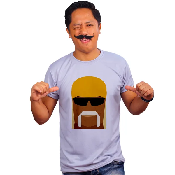 Grey_Hulk_Hogan_160_GSM_Quick-Dri_T-Shirt_For_Men