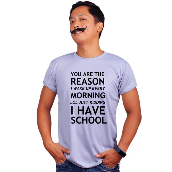 Grey_I_Have_School_Quick-Dri_T-Shirt_For_Men