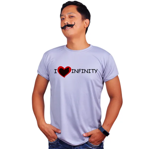 Grey_I_Love_Infinity_Quick-Dri_T-Shirt_For_Men