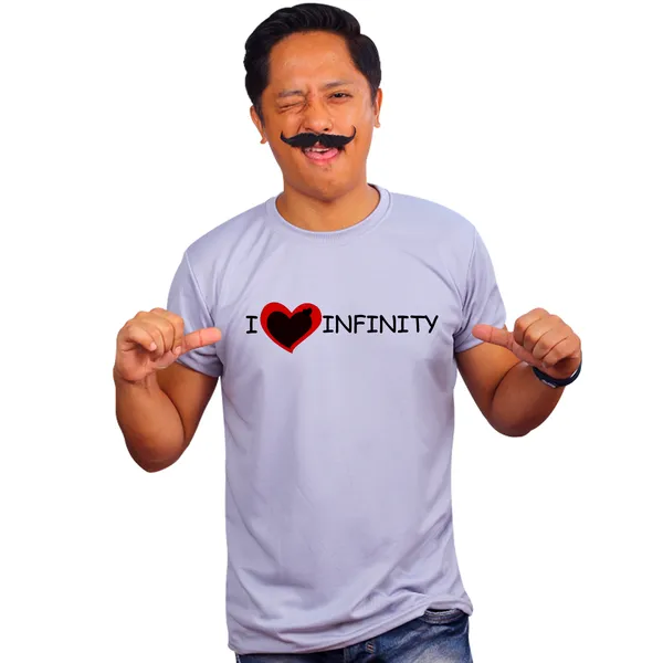 Grey_I_Love_Infinity_Quick-Dri_T-Shirt_For_Men