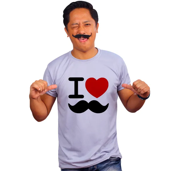 Grey_I_Love_Mooch_Quick-Dri_T-Shirt_For_Men