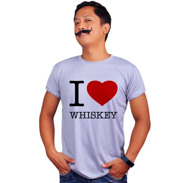 Grey_I_Love_Whiskey_Quick-Dri_T-Shirt_For_Men