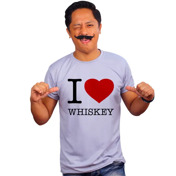 Grey_I_Love_Whiskey_Quick-Dri_T-Shirt_For_Men