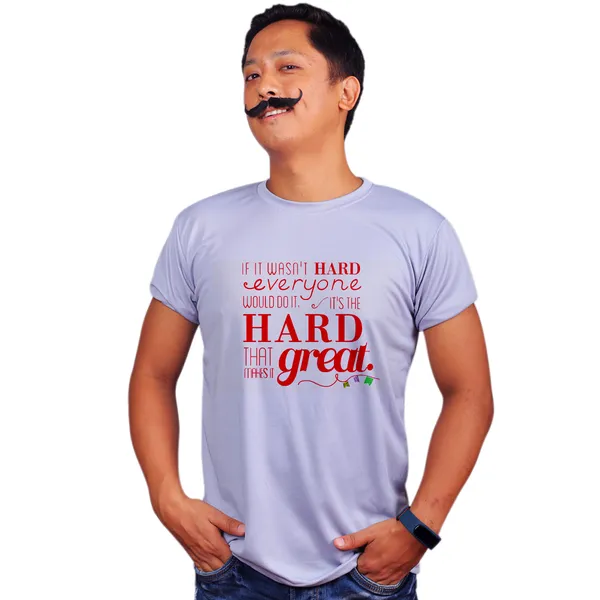 Grey_If_It_Wasnt_Hard_Every_One_Would_Do_It_Red_Quick-Dri_T-Shirt_For_Men
