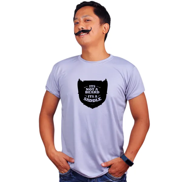 Grey_Its_Not_A_Beard_Its_A_Saddle_Quick-Dri_T-Shirt_For_Men