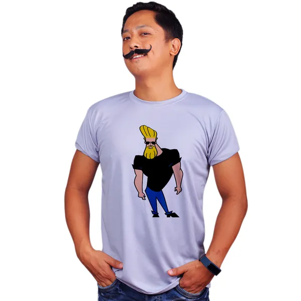 Grey_Johnny_Beardy_Bravo_160_GSM_Quick-Dri_T-Shirt_For_Men