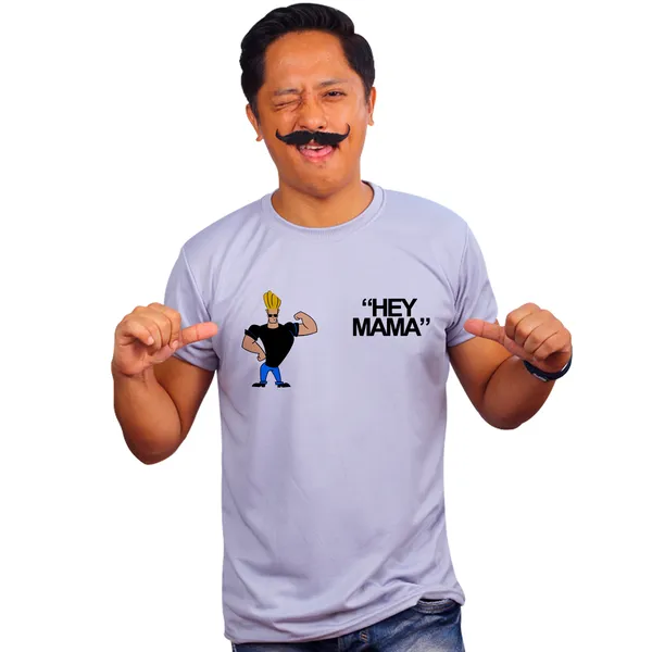 Grey_Johnny_Bravo_Hey_Mama_Quick-Dri_T-Shirt_For_Men