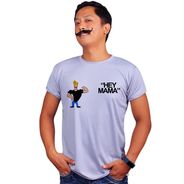 Grey_Johnny_Bravo_Hey_Mama_Quick-Dri_T-Shirt_For_Men