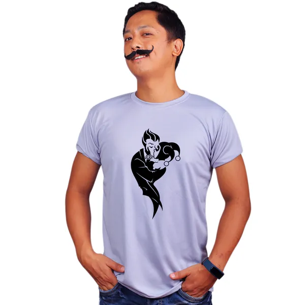 Grey_Joker_And_Harley_Quinn_Kiss_Quick-Dri_T-Shirt_For_Men