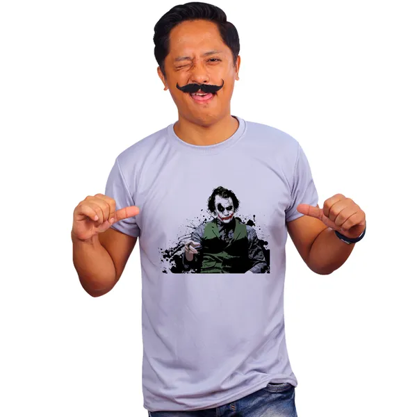 Grey_Joker_Art_Dark_Knight_Heath_Ledger_160_GSM_Quick-Dri_T-Shirt_For_Men