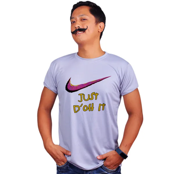 Grey_Just_D'Oh_It_Quick-Dri_T-Shirt_For_Men