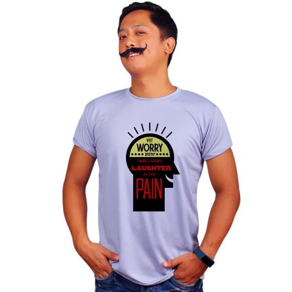Grey_Laughter_After_Pain_Quick-Dri_T-Shirt_For_Men