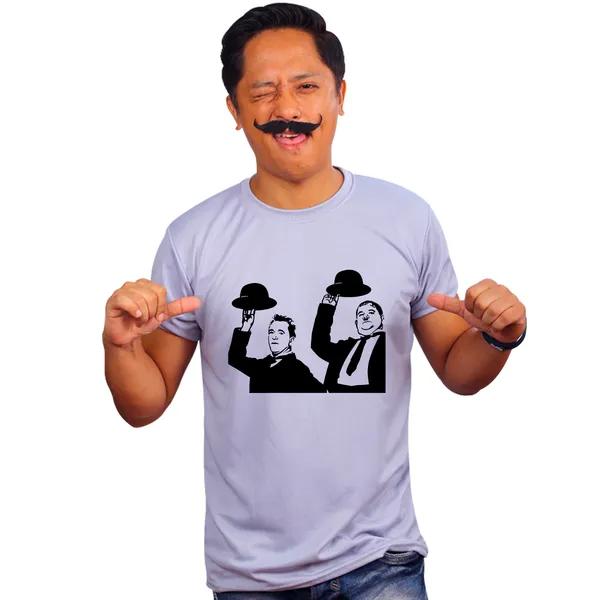 Grey_Laurel_&_Hardy_Black_And_Quick-Dri_T-Shirt_For_Men