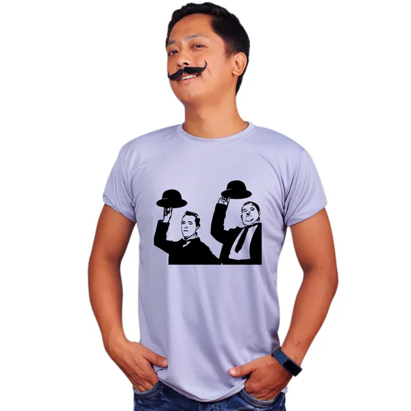 Grey_Laurel_&_Hardy_Black_And_Quick-Dri_T-Shirt_For_Men