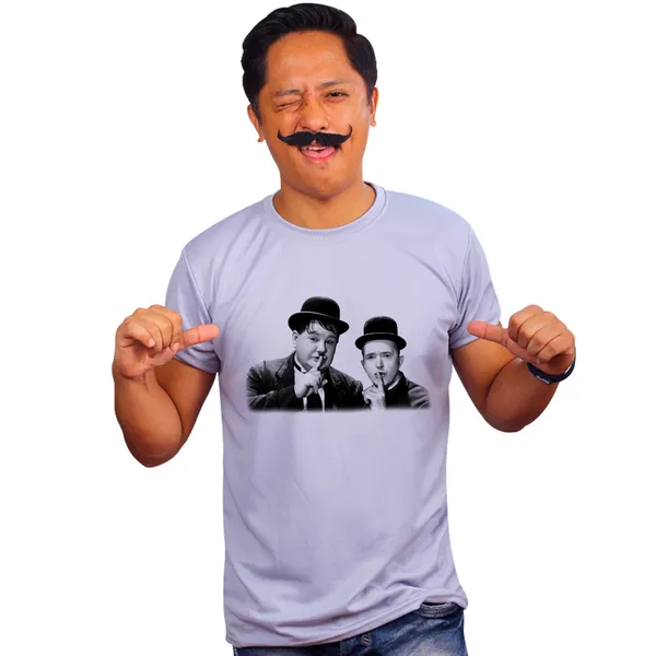 Grey_Laurel_&Amp;_Hardy_Shhhhh_Quick-Dri_T-Shirt_For_Men