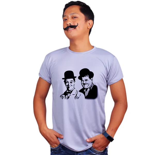 Grey_Laurel_And_Hardy_Vector_Quick-Dri_T-Shirt_For_Men