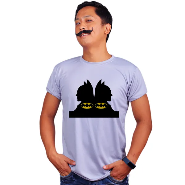 Grey_Batman_In_Classic_Yelloe_And_Black_Quick-Dri_T-Shirt_For_Men
