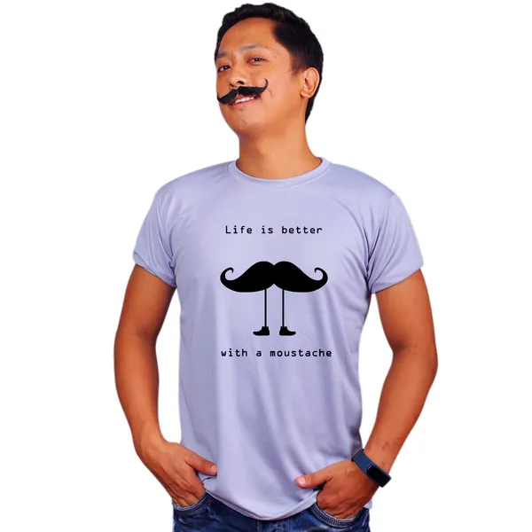 Grey_Life_Is_Better_With_A_Moustache_Quick-Dri_T-Shirt_For_Men