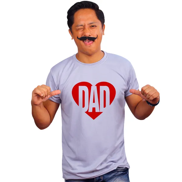 Grey_Love_Dad_Quick-Dri_T-Shirt_For_Men