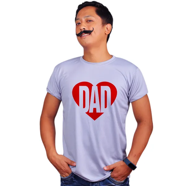 Grey_Love_Dad_Quick-Dri_T-Shirt_For_Men