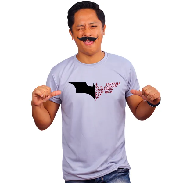 Grey_Batman_Joker_Ha_Ha_Ha_Logo_Quick-Dri_T-Shirt_For_Men