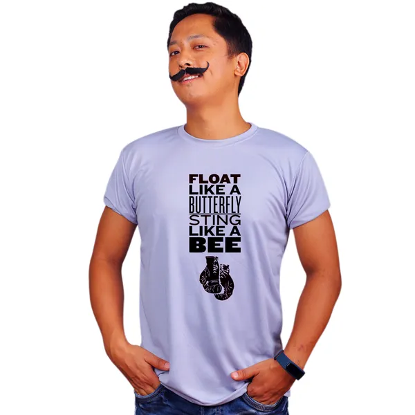 Grey_Md_Ali_Float_Like_A_Butterfly_Sting_Like_A_Bee_160_GSM_Quick-Dri_T-Shirt_For_Men