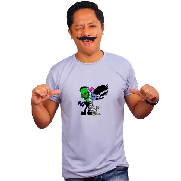 Grey_Mr_And_Mrs_Frankenstein_Quick-Dri_T-Shirt_For_Men